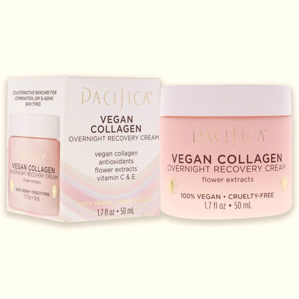 Pacifica Vegan Collagen Overnight Recovery Cream, 1.7 oz Cream